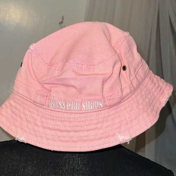 Bass Pro Shops Pink Distressed Bucket Hat - Picture 2 of 4